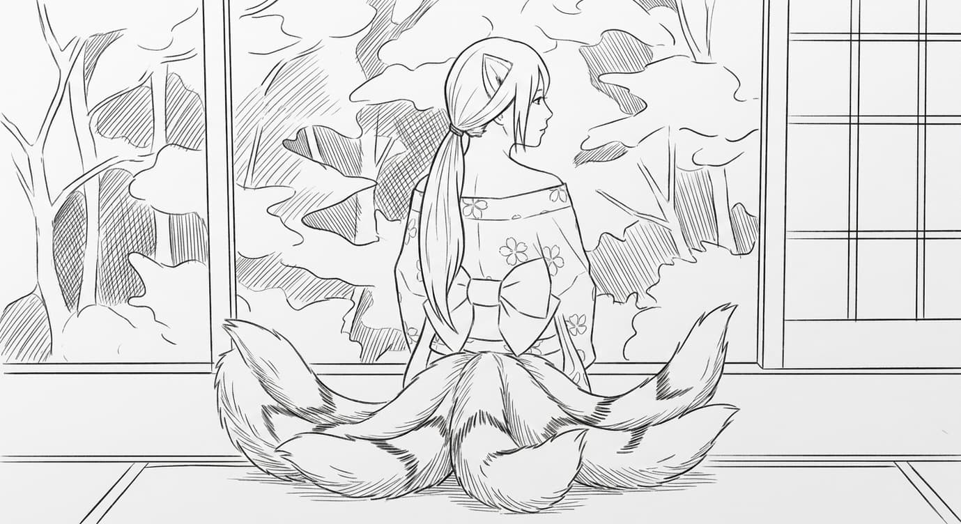 simplified art sketch