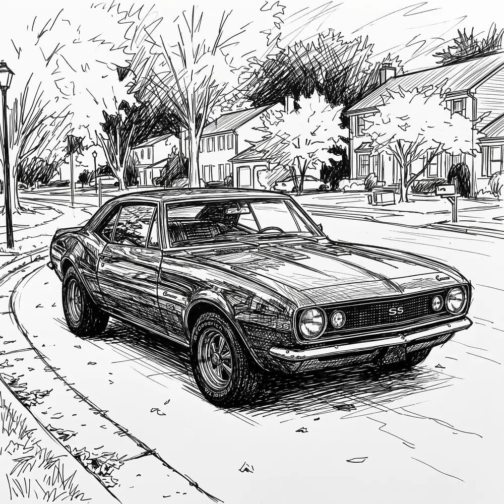 Car to Ink Sketch, the sketch SketchWish generated