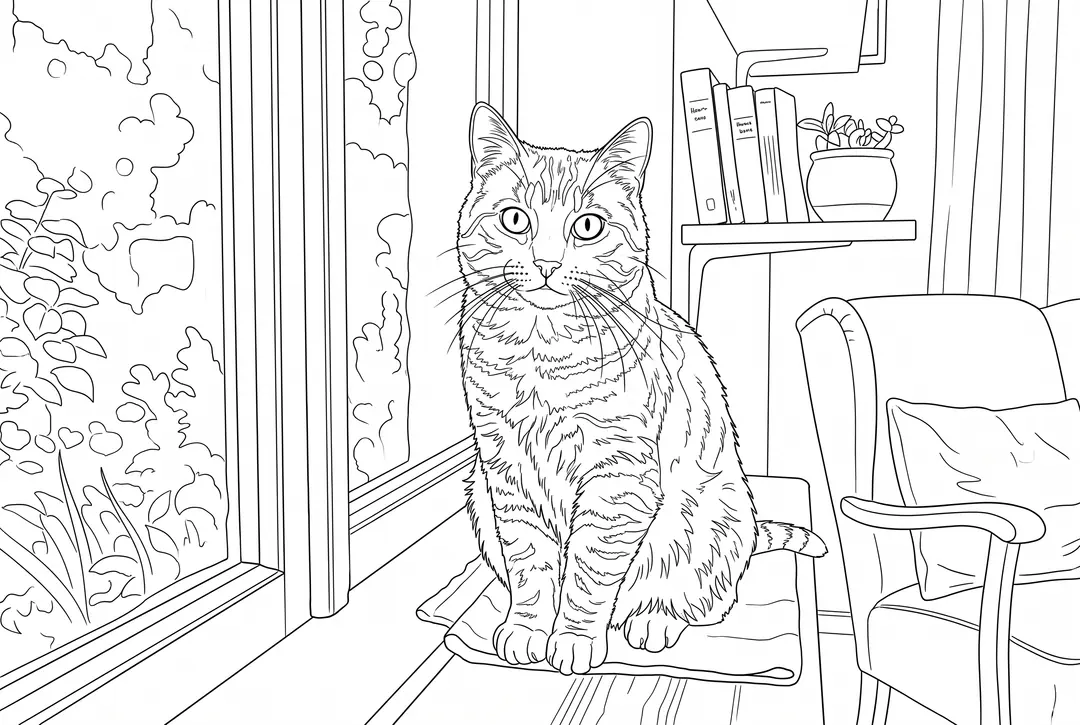 Pet Photo to Line Art, the sketch SketchWish generated