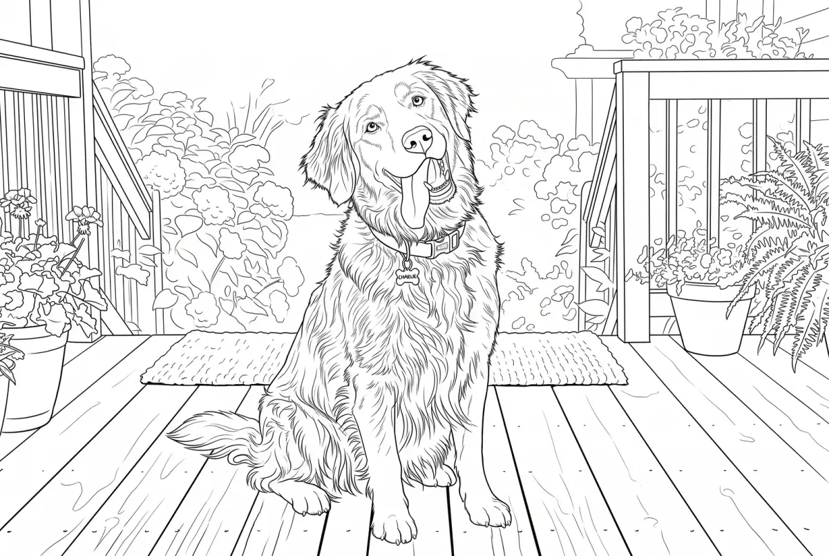 Pet → Clean Line Art, the sketch SketchWish generated