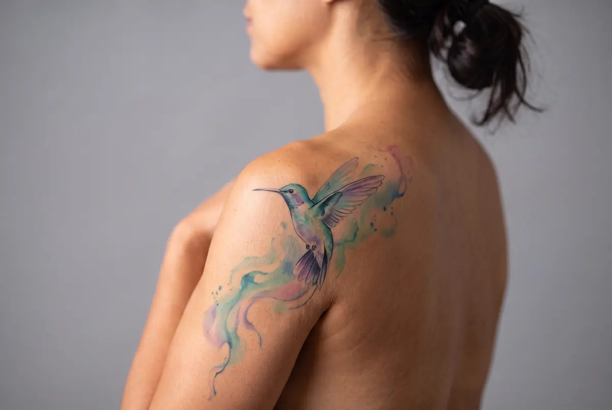 Shoulder to Watercolour, the sketch SketchWish generated