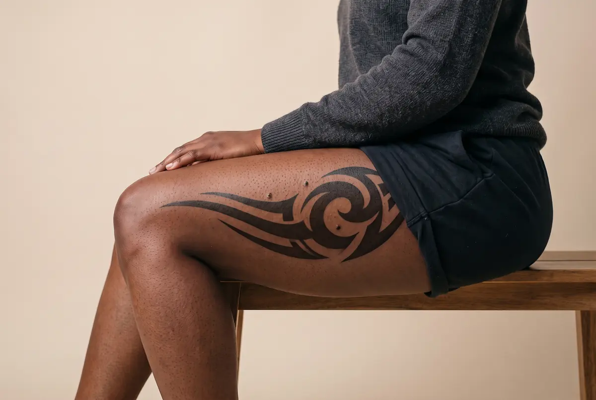 Thigh to Tribal, the sketch SketchWish generated