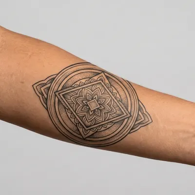 Geometric tattoo on a arm