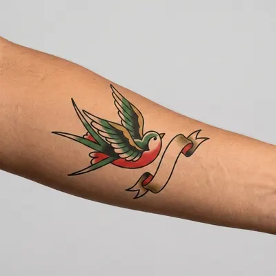 Traditional tattoo on a arm